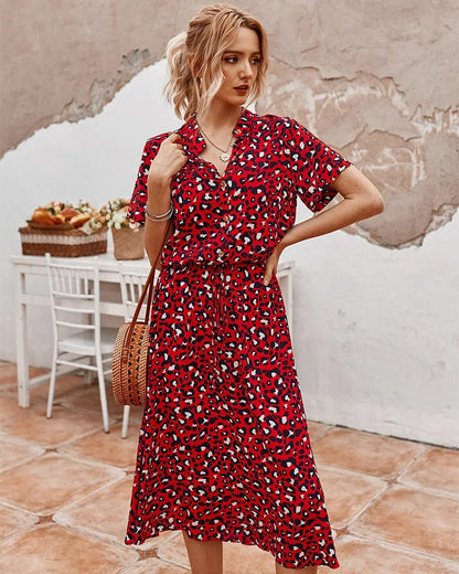 CD | rochie midi lejeră pentru femei cu curea