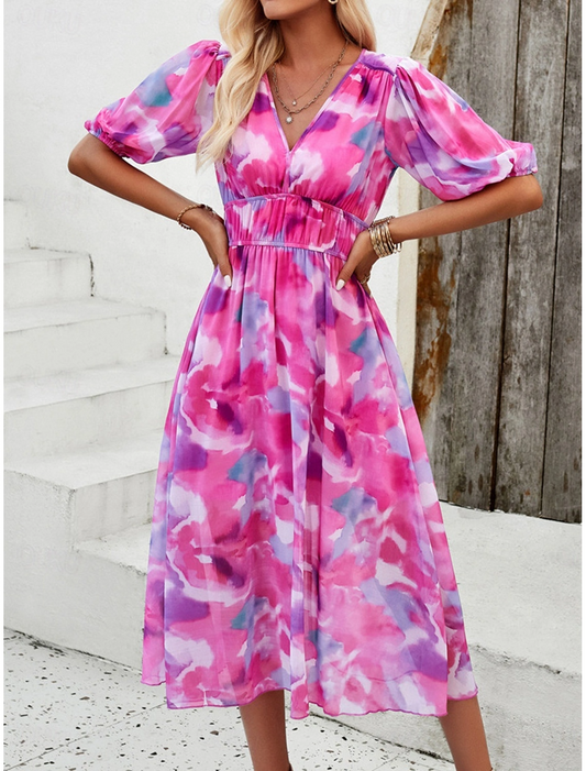 CD | rochie lungă elegantă roz pentru femei